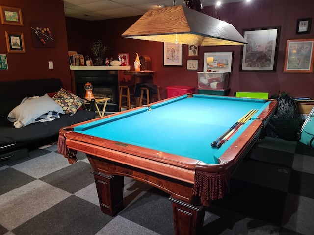 7054 Ski Club Rd, Harrison, TN 37341 - playroom featuring billiards and a paneled ceiling