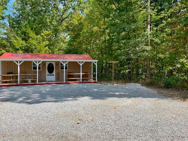 view of horse barn