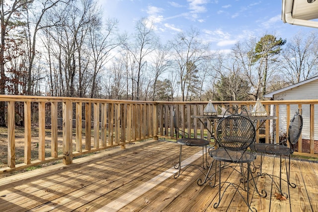 view of wooden deck