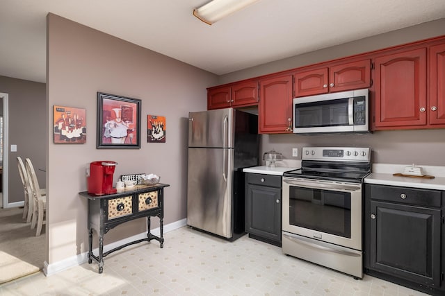 kitchen with stainless steel appliances