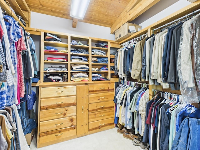 1150 Pin Hook Rd, Spring City, TN 37381 - walk in closet with carpet and beam ceiling