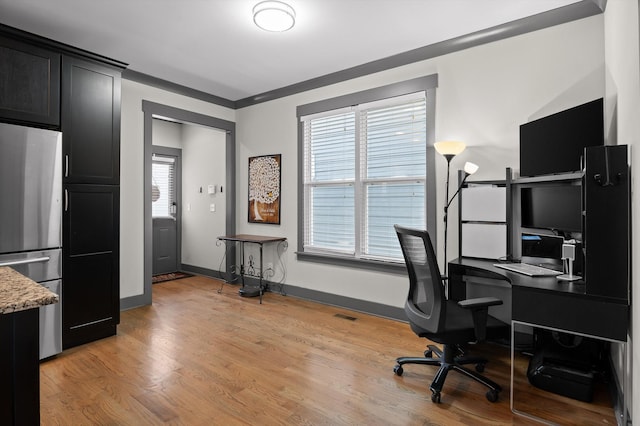 1422 Adams St, Chattanooga, TN 37408 - office area with light wood-type flooring and baseboards