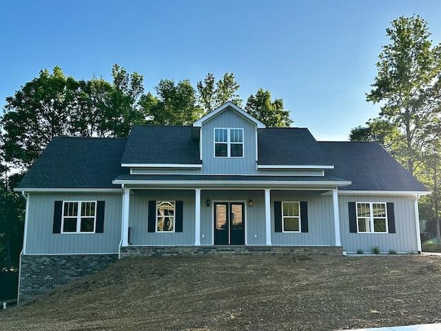 110 Dakota Dr NE, Cleveland, TN 37323 - view of front of property with a porch, roof with shingles, and french doors