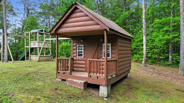 140 Croft Chapel Rd, Turtletown, TN 37391 - view of outdoor structure with a playground