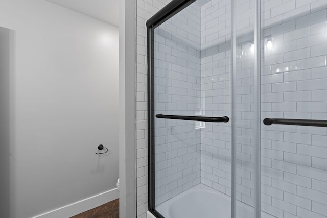 2517 No Pone Rd NW, Georgetown, TN 37336 - bathroom featuring baseboards and bath / shower combo with glass door