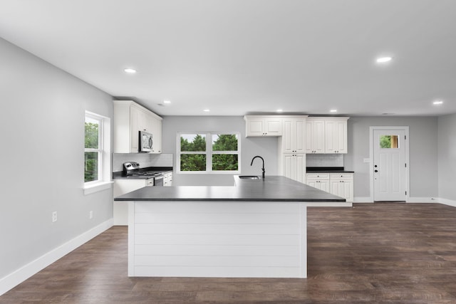 2517 No Pone Rd NW, Georgetown, TN 37336 - kitchen with stainless steel appliances, dark countertops, tasteful backsplash, healthy amount of natural light, and recessed lighting