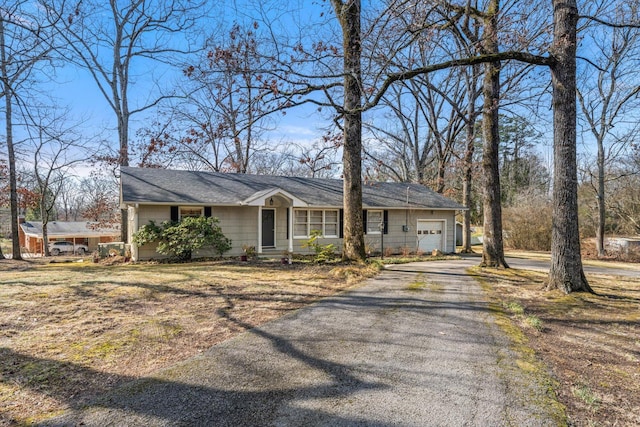 ranch-style house with a garage