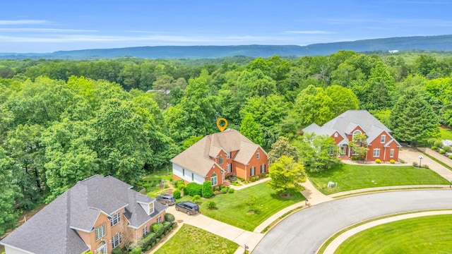 1028 Ivy Manor Ct, Hixson, TN 37343 - aerial view of property and surrounding area with a forest