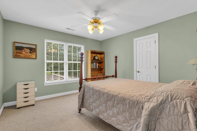 1028 Ivy Manor Ct, Hixson, TN 37343 - bedroom with baseboards, carpet floors, and ceiling fan