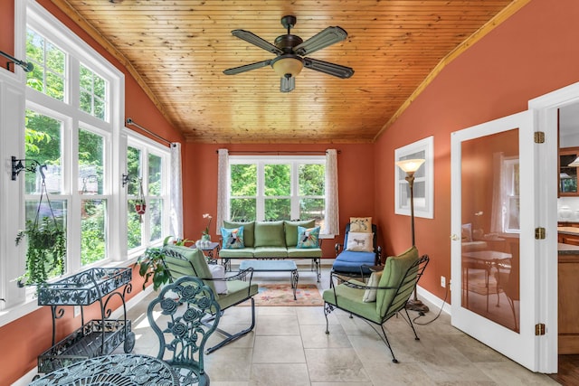 1028 Ivy Manor Ct, Hixson, TN 37343 - sunroom / solarium featuring vaulted ceiling and french doors