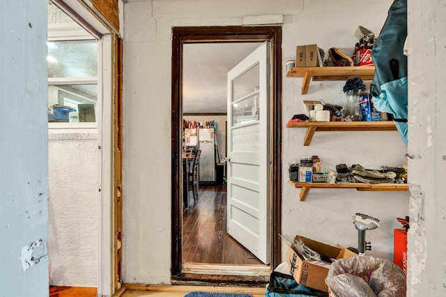 interior space featuring ornamental molding