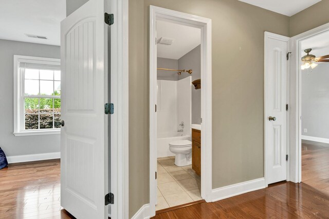 1010 Bradford Pl, Cohutta, GA 30710 - corridor with baseboards and wood finished floors