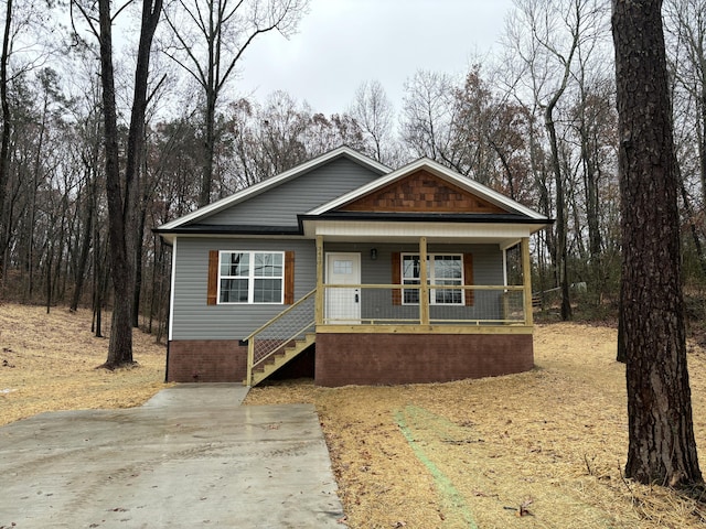 bungalow-style house featuring a porch