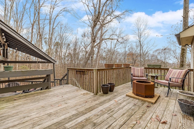 view of wooden deck