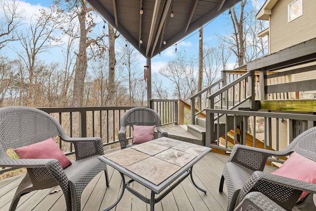 view of wooden deck