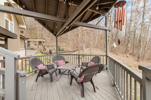 view of wooden deck