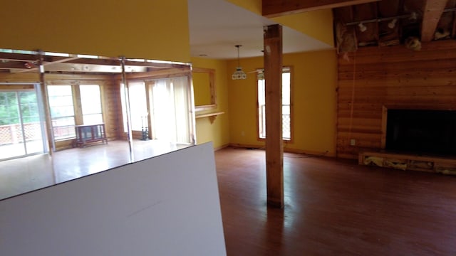 unfurnished living room featuring hardwood / wood-style floors