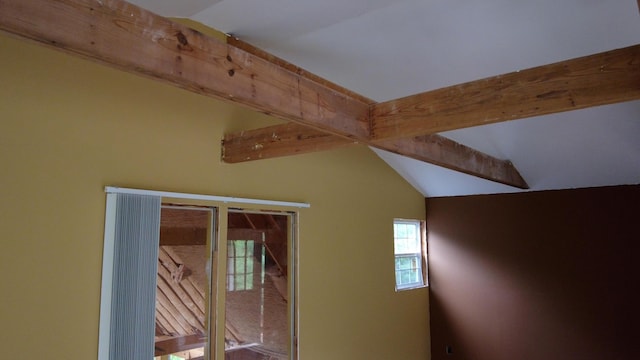 room details with beam ceiling