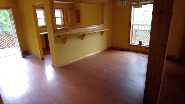 kitchen with light wood-type flooring