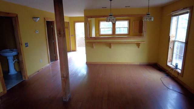 interior space with light wood-type flooring