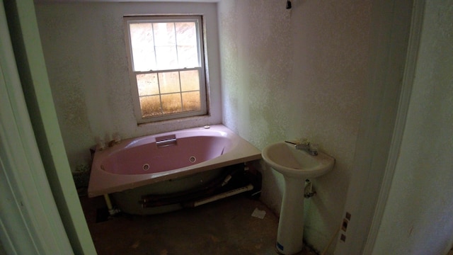 bathroom with a bath