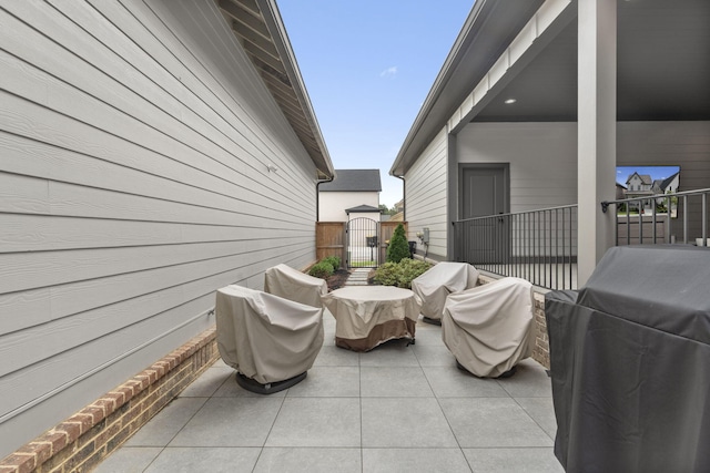 view of patio with grilling area