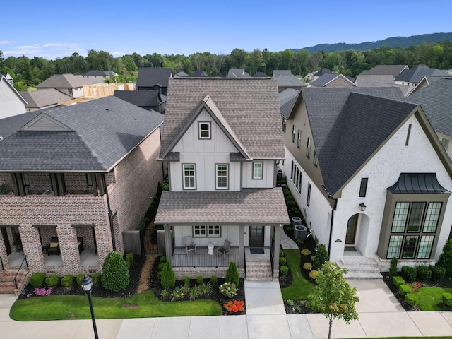 view of front of property with covered porch