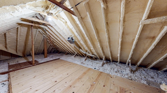 view of attic