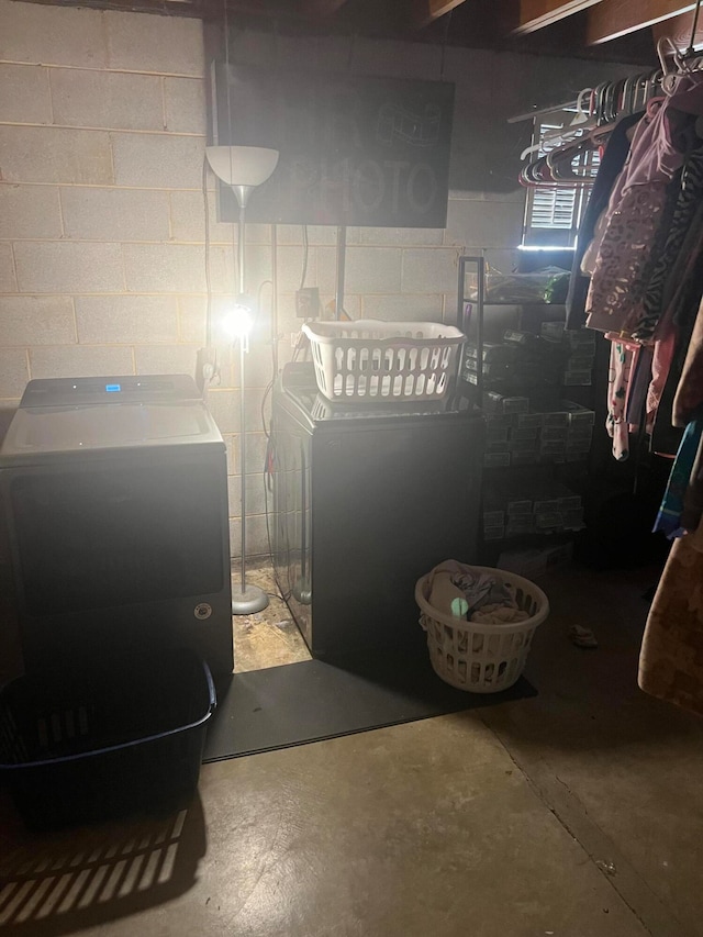 washroom featuring washer / clothes dryer