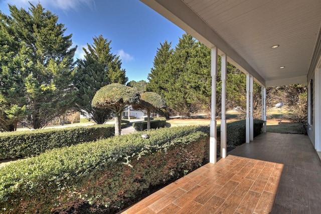 view of patio with covered porch