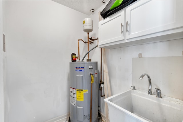 6706 Willow Trace Dr, Chattanooga, TN 37421 - utility room with electric water heater and a sink