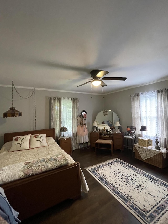 4010 Elm Ln NE, Cleveland, TN 37312 - bedroom with wood finished floors, ornamental molding, and ceiling fan