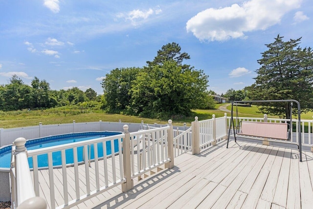 373 Kile Ln SW, Cleveland, TN 37311 - view of swimming pool featuring a wooden deck