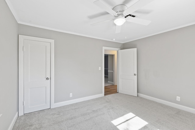 1704 Georgetown Rd NW, Cleveland, TN 37311 - unfurnished bedroom with baseboards, ceiling fan, carpet floors, and ornamental molding