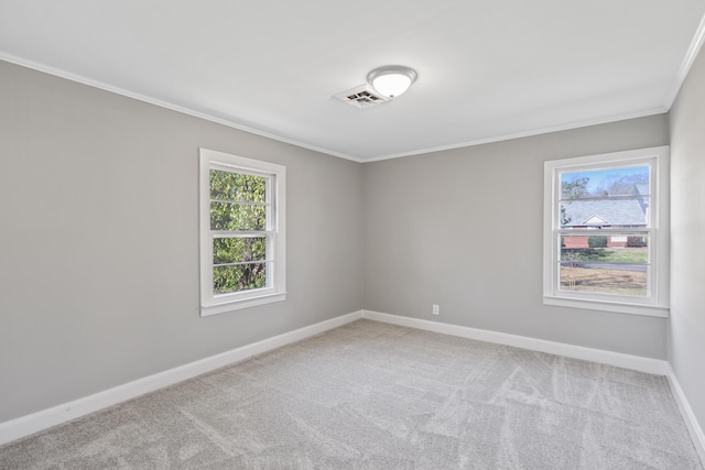 1704 Georgetown Rd NW, Cleveland, TN 37311 - empty room featuring baseboards, carpet floors, visible vents, and crown molding