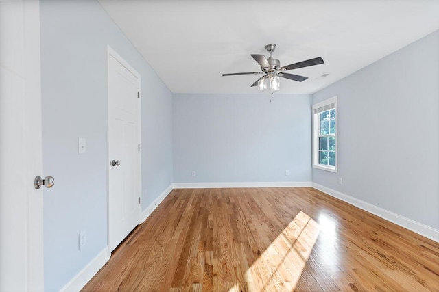 605 Westover Dr SW, Cleveland, TN 37311 - spare room featuring ceiling fan and light wood-type flooring