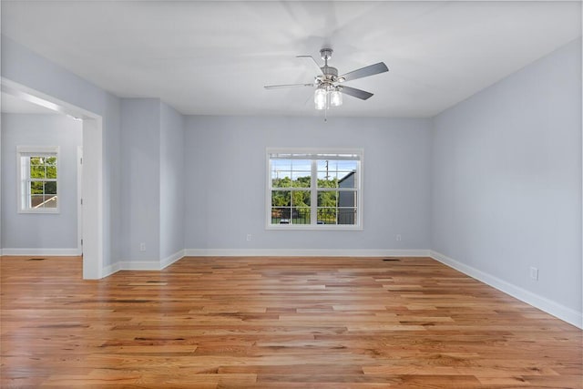 605 Westover Dr SW, Cleveland, TN 37311 - spare room featuring a ceiling fan and light wood finished floors