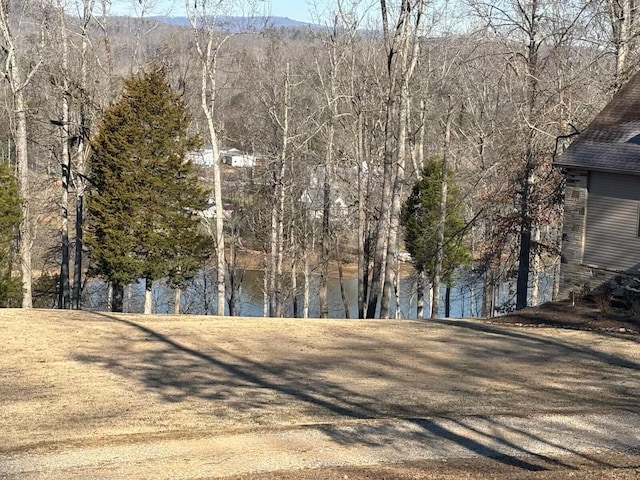 exterior space featuring a water view