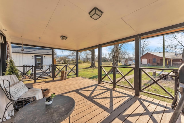 view of sunroom