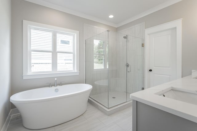 5118 Judd Way NW Unit 21, Cleveland, TN 37312 - bathroom featuring a soaking tub, a shower stall, and double vanity