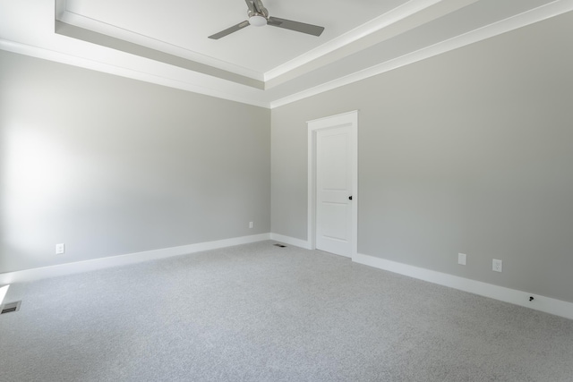 5118 Judd Way NW Unit 21, Cleveland, TN 37312 - empty room featuring a raised ceiling, a ceiling fan, carpet, and baseboards