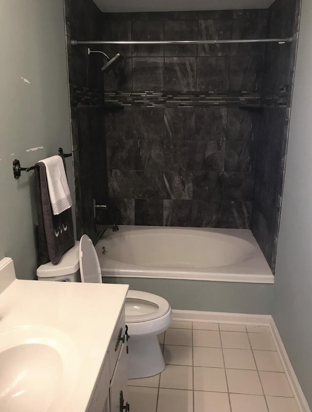 14318 Bluffview Dr, Birchwood, TN 37308 - full bath with toilet, tile patterned floors, shower / washtub combination, and vanity