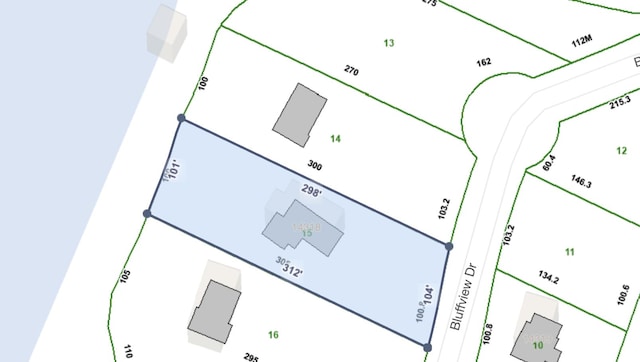 14318 Bluffview Dr, Birchwood, TN 37308 - map showing property parcels