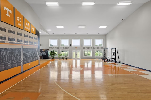 view of basketball court featuring a healthy amount of sunlight