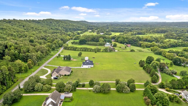 bird's eye view with a rural view