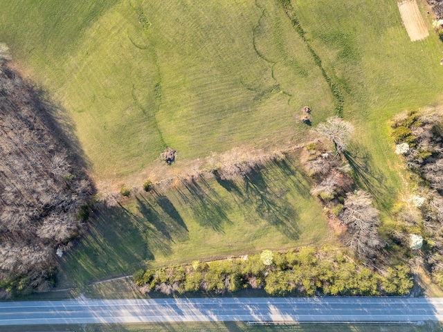 aerial view featuring a rural view