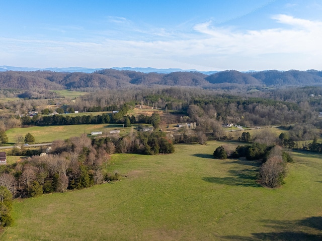 mountain view with a rural view