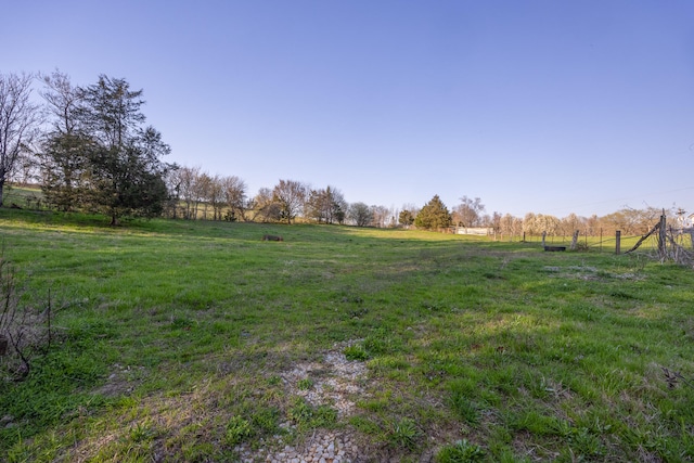 view of yard featuring a rural view