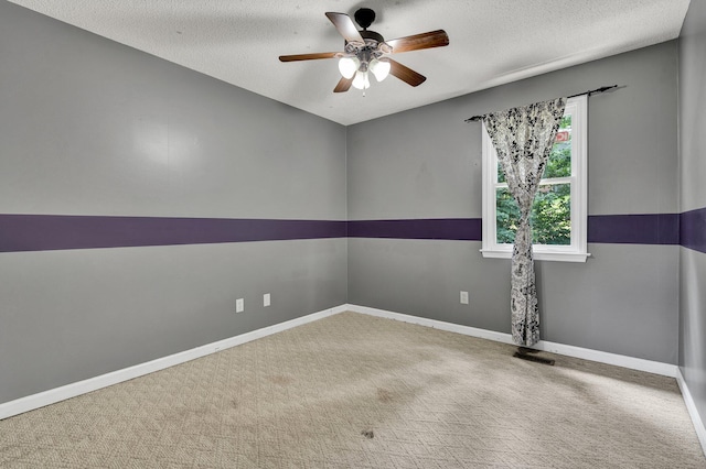 271 Hidden Oaks Trl NE, Cleveland, TN 37312 - empty room with a ceiling fan, a textured ceiling, and carpet flooring