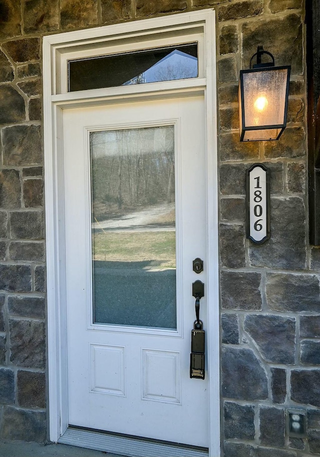 view of exterior entry